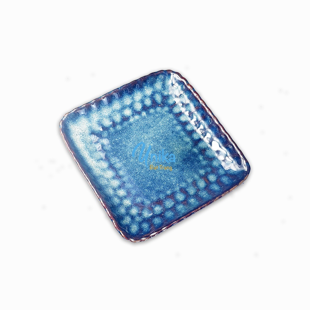 Đĩa bánh quy chữ nhật 2 sizes - Đĩa răng cưa chữ nhật - Đĩa chữ nhật gốm sứ Bát Tràng