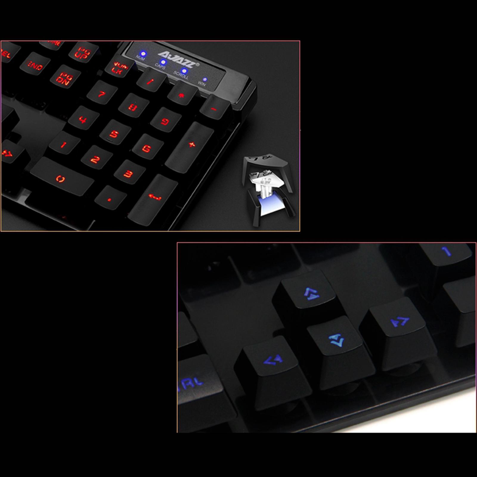 Wired Gaming Keyboard LED Backlit Gaming Keyboard RGB Gaming Rest 104 Keys Keyboard for PC Gamers