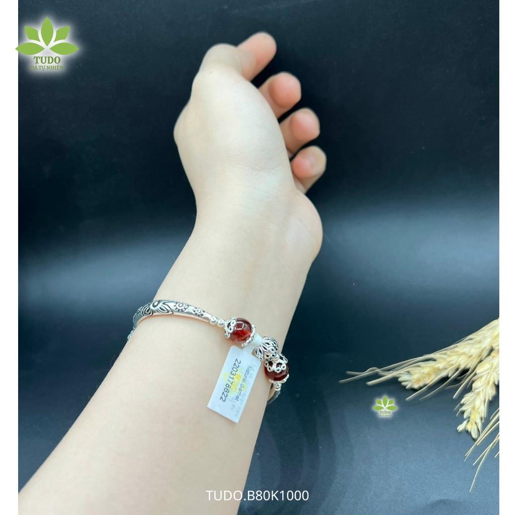 Vòng Tay Nữ Đẹp - Vòng Phong Thủy Mệnh Hỏa, Thổ TUDO VCBGARN AG925 B80K1000 Charm Dreamcatcher