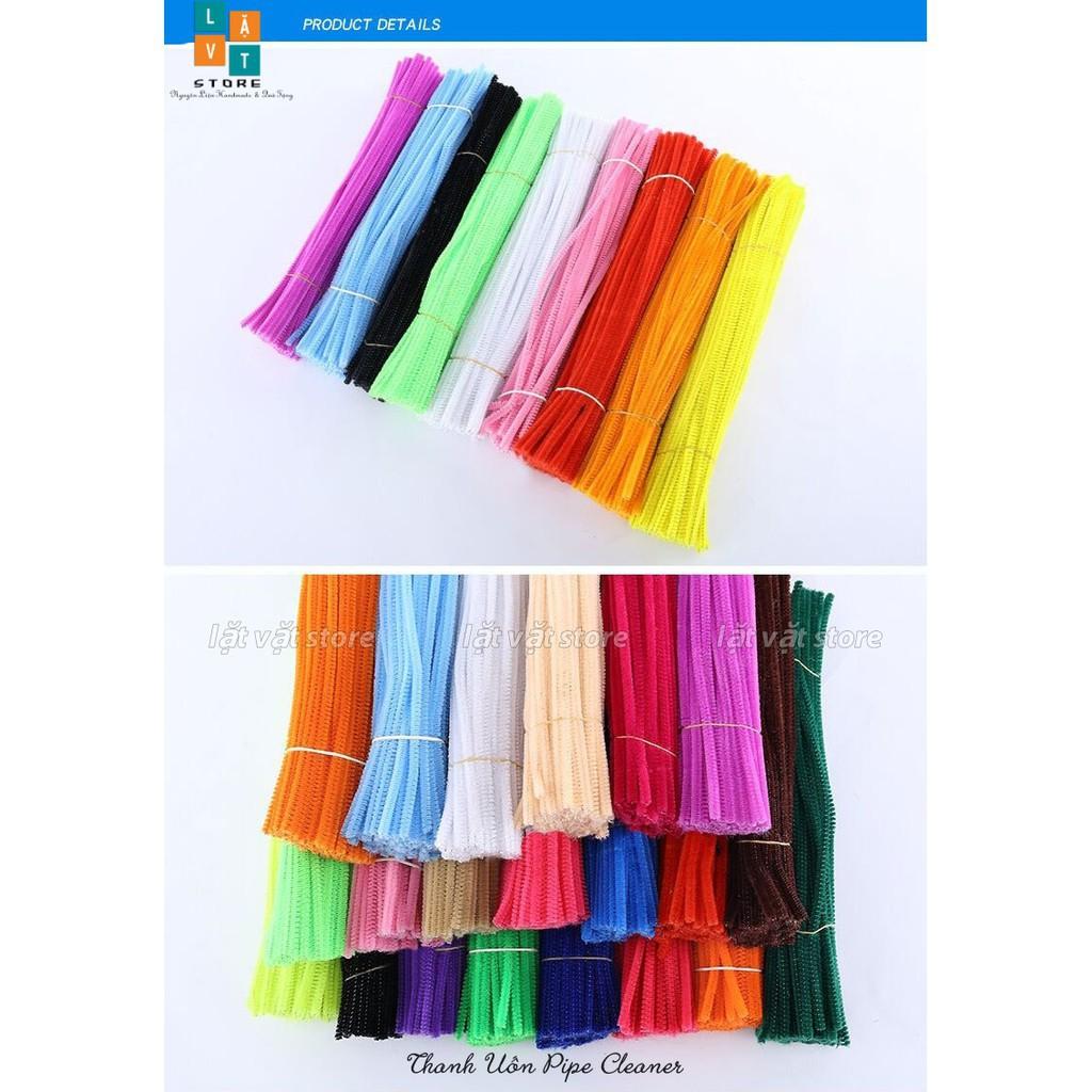 Thanh Pipe Cleaner dùng làm đồ uốn, đồ chơi, khung len để làm len chọc - Góc Handmade, Đồ làm DIY