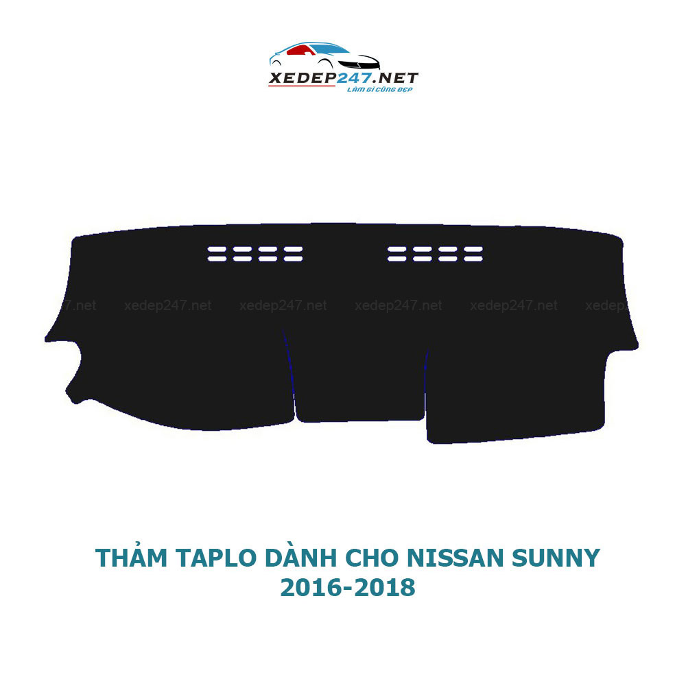 Thảm Taplo dành cho xe Nissan Sunny 2016 đến 2019 chất liệu Nhung, da Carbon, da vân gỗ
