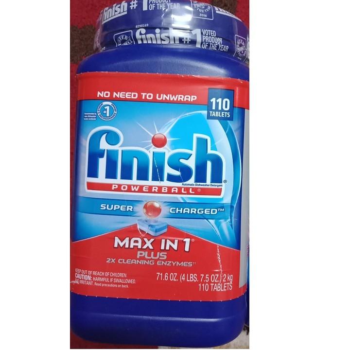 viên rửa chén bát finish maxin1 cao cấp chuyên dùng cho máy ( 12 trong 1) xuất xứ Mỹ