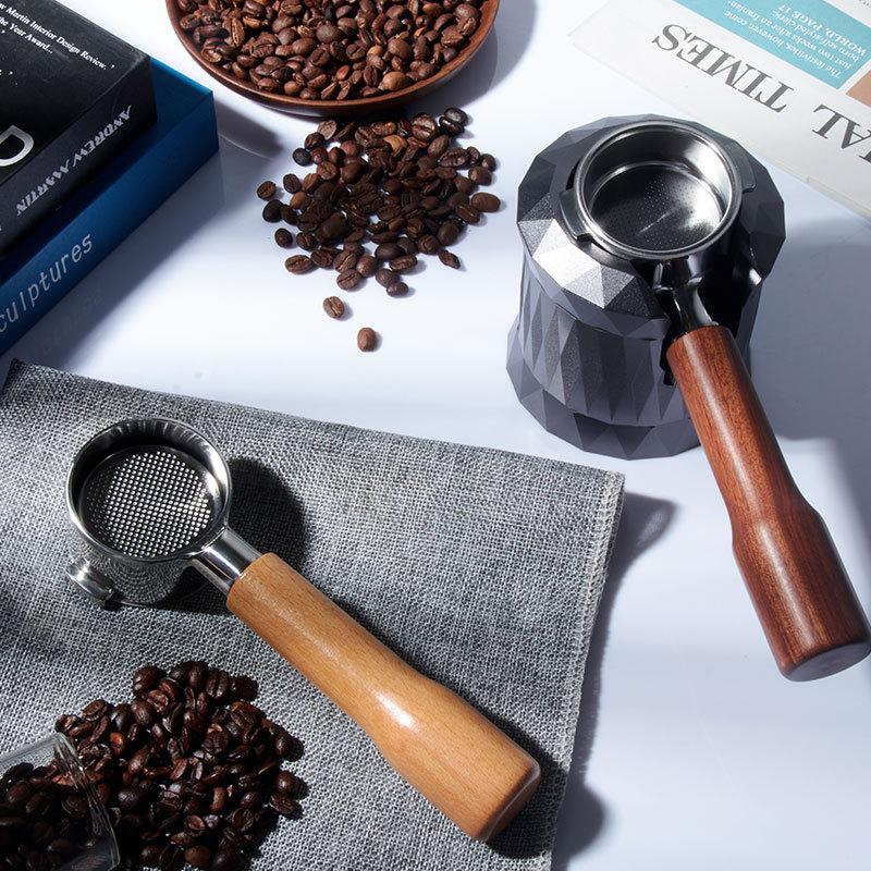Tay Cầm Pha Cà Phê Bằng Gỗ 51Mm Portafilter Không Đáy Tương Thích Với Máy Pha Cà Phê Delonghi Ec680 Và Ec685