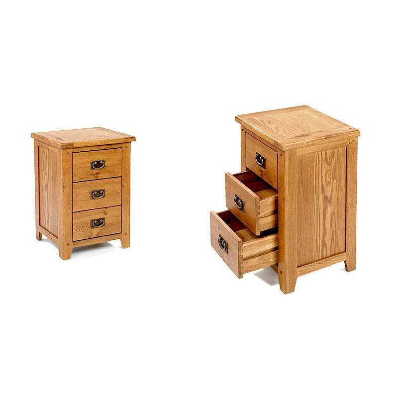 Tủ Đầu Giường Rustic 3 Hộc Gỗ Sồi IBIE