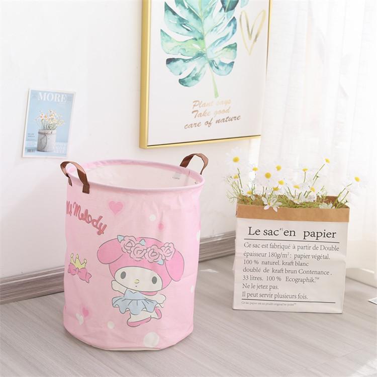 Sanrio Hello Kitty Lồng Giặt Có Thể Gập Lại Nước Giặt Vải Xô Chống Nước Công Suất Lớn Giỏ Chứa Đồ Giai Điệu Túi Bảo Quản