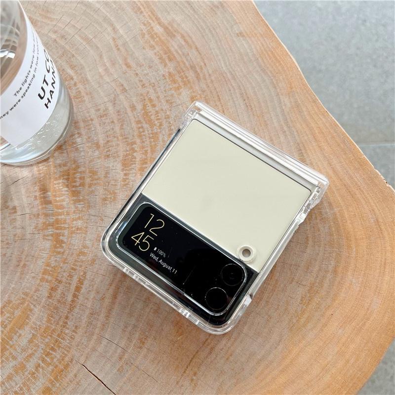 Ốp Lưng Nhựa Cứng Chống Sốc Trong Suốt Cho Dòng Samsung Galaxy Z Flip 3 / Z Flip 4