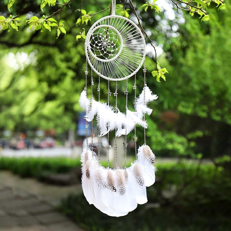 Dreamcatcher handmade có đèn LED sáng tạo phong cách Trung Hoa dành cho treo trang trí ( Cam kết y ảnh)