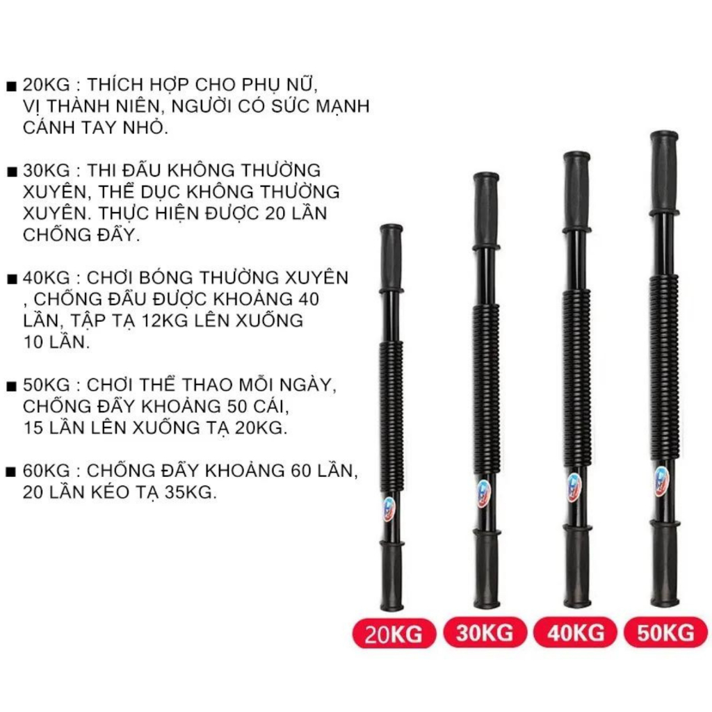 Gậy bẻ tập cơ tay,Gậy lò xo bẻ tập cơ tay, cơ bụng lực(khách chọn lực bẻ phù hợp với sức của mình)