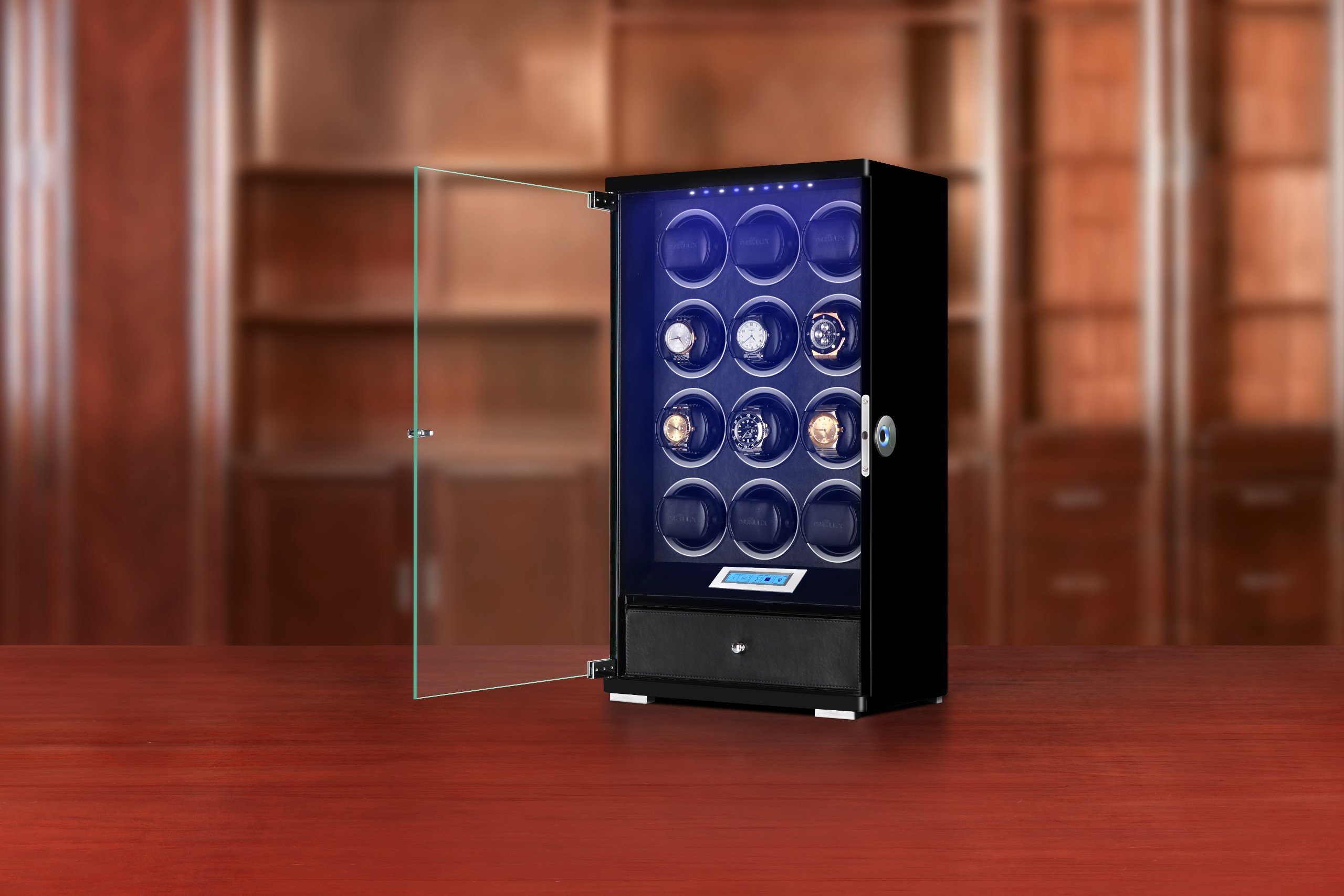 HỘP XOAY CHÍNH HÃNG DRIKLUX D12 KHÓA VÂN TAY- XOAY 12 ĐỒNG HỒ