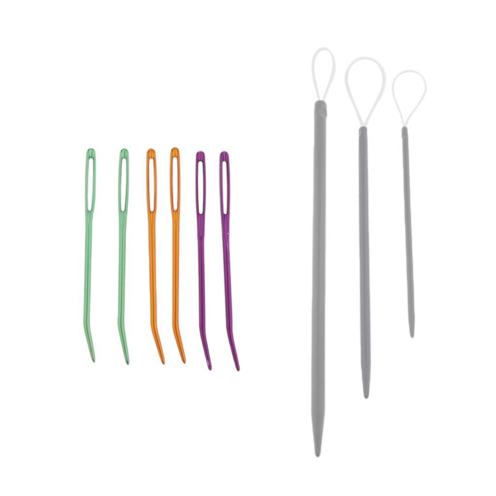 2Set Hand Sewing Knitting Darning Threading Supply & Threader
