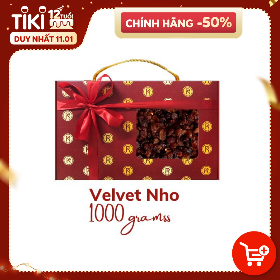 [QUÀ TẶNG] Hộp Quà Velvet Nho Khô Nâu Real Food 650G