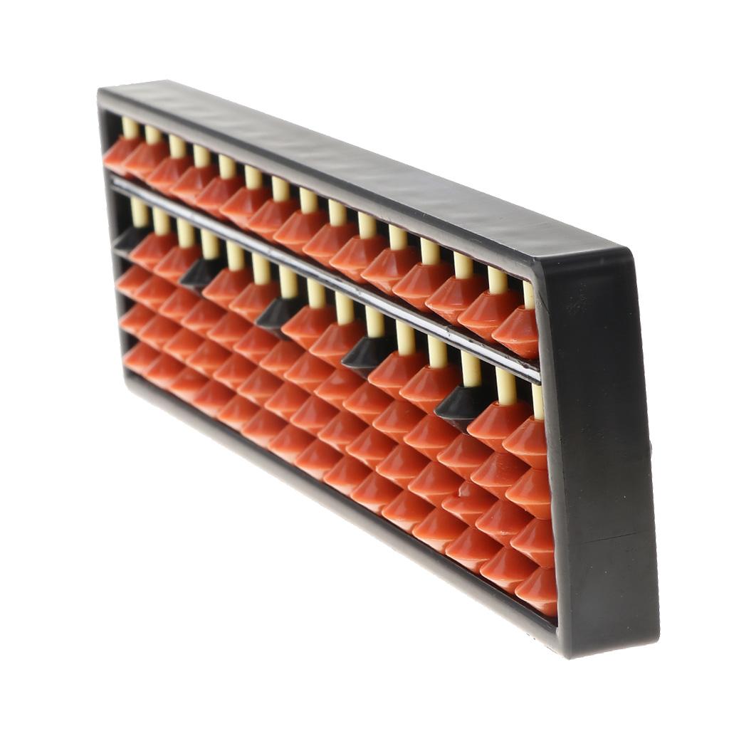 Mini Plastic Math Abacus Arithmetic Soroban Course Calculating Tool 15 Digits