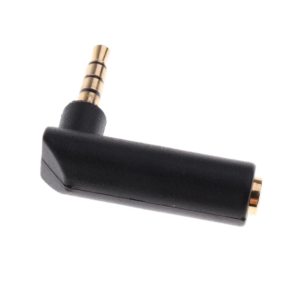 5PCS 90Degree Right Angle 3.5mm Male To 3.5mm Female Extension Adapter