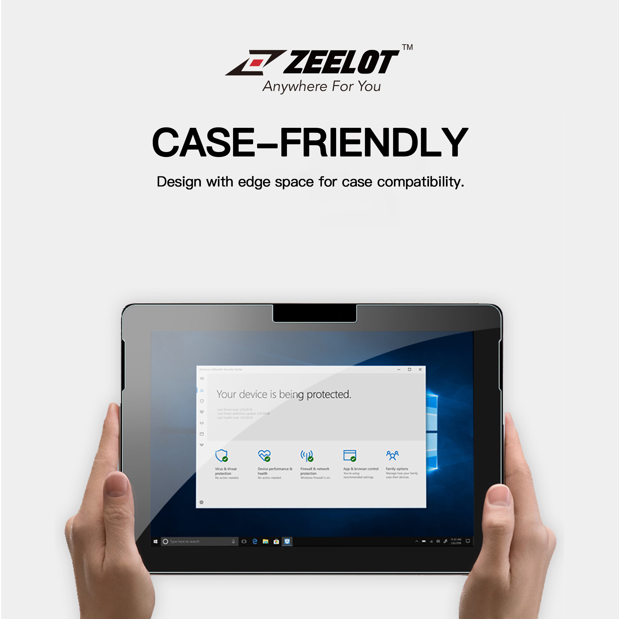 Dán cường lực Zeelot Pure Shield Glass Cho MICROSOFT SURFACE PRO 7- Hàng Chính Hãng