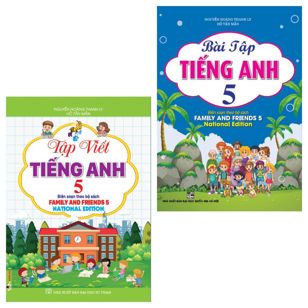 Sách - Bài Tập Tiếng Anh + Tập Viết Tiếng Anh Lớp 5 - Cuốn 2 Cuốn - Family And Friends 5 National Edition - Hồng Ân