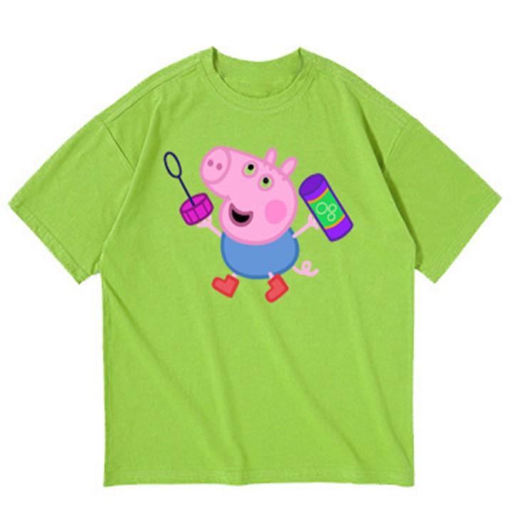 Áo thun bé trai form rộng in hình PEPPA PIG - ATBT06