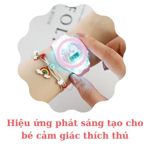 Đồng hồ trẻ em, đồng hồ elsa, ngựa pony, công chúa, búp bê cho bé gái từ 1 đến 10 tuổi Xu Xu Kids