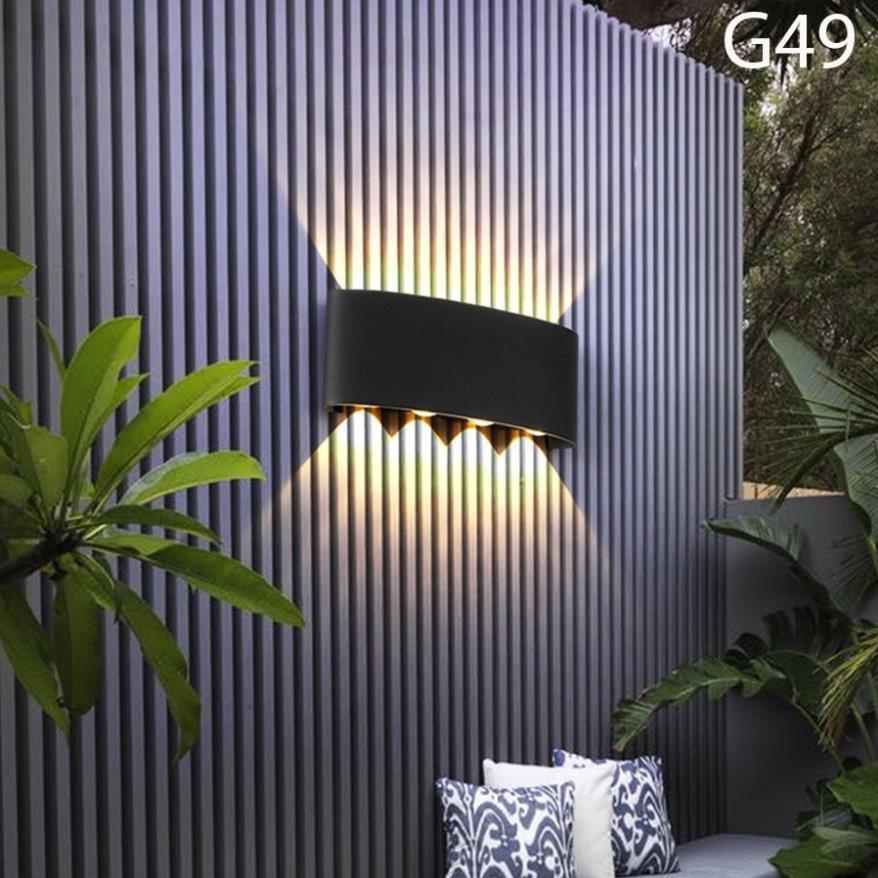 Đèn trang trí hắt tường 2 đầu 8w chống nước xịn
