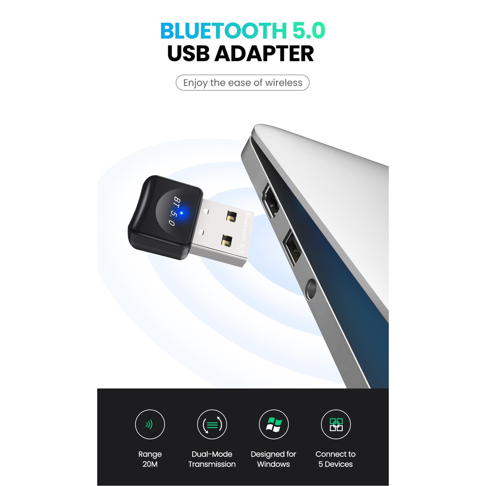 Bluetooth Adapter Plug and Play Audio Receiver for Headphones Computer