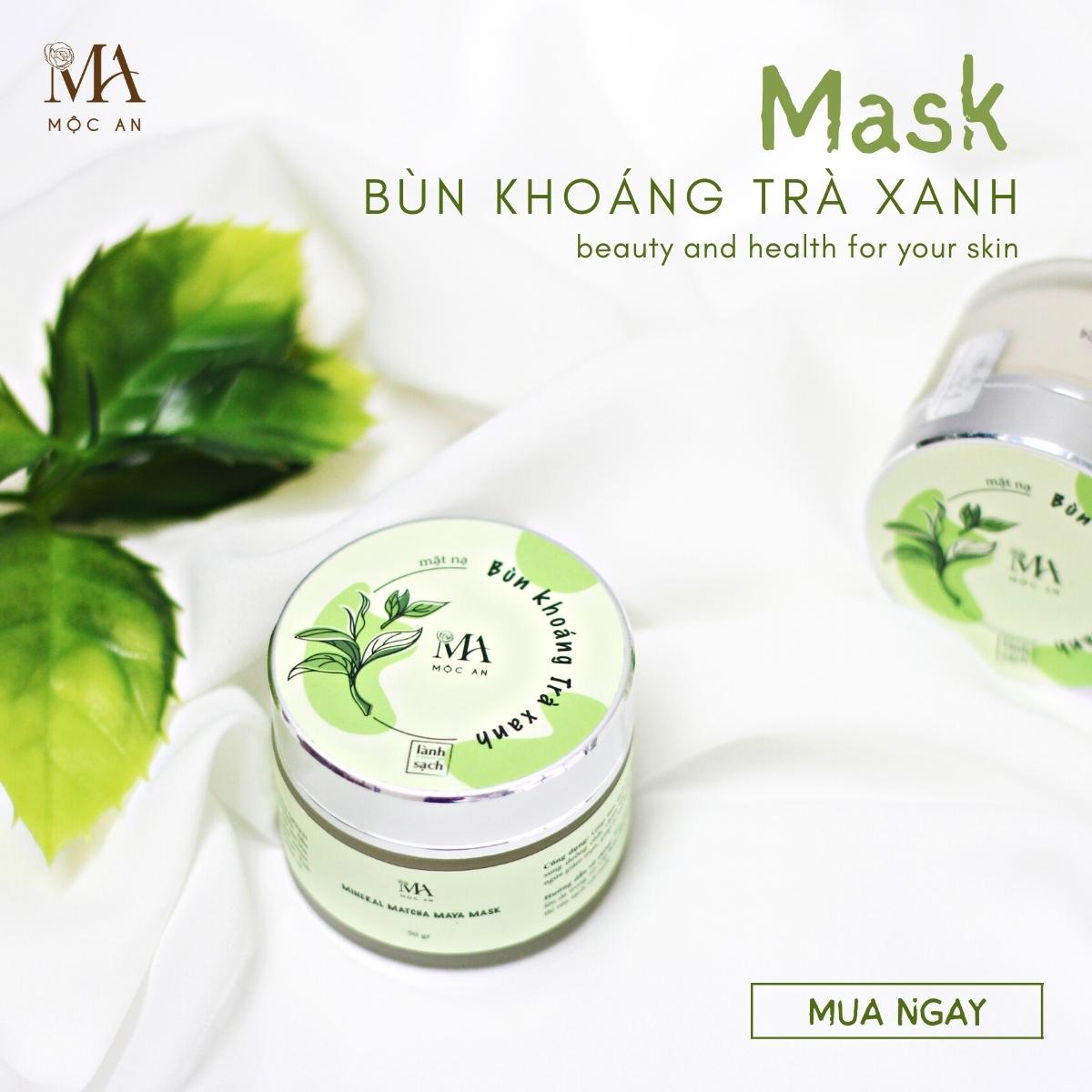 Mặt Nạ Bùn Khoáng Mineral Ginseng Maya Mask Mộc An Giúp Giảm Mụn, Dưỡng Da Tươi Trẻ 50g