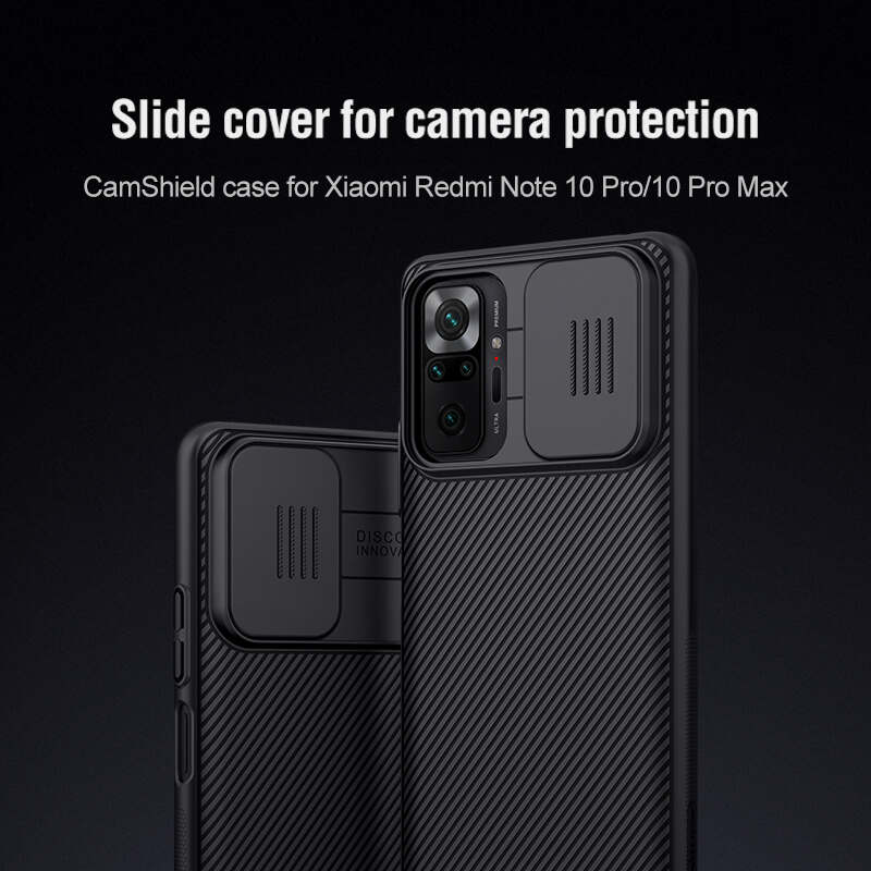 Ốp lưng cho Xiaomi Redmi Note 10 Pro 4G, Redmi Note 10 Pro Max NILLKIN CamShield Pro Case - Hàng Nhập Khẩu