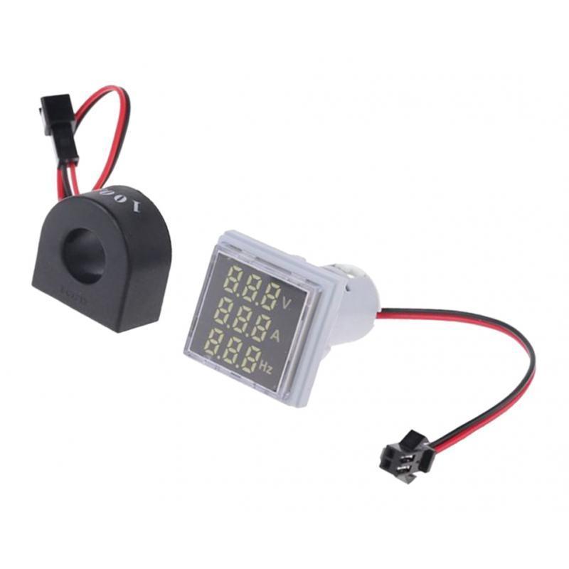 2pcs Square LED Digital Hertz Meter Voltage Current Frequency Indicator