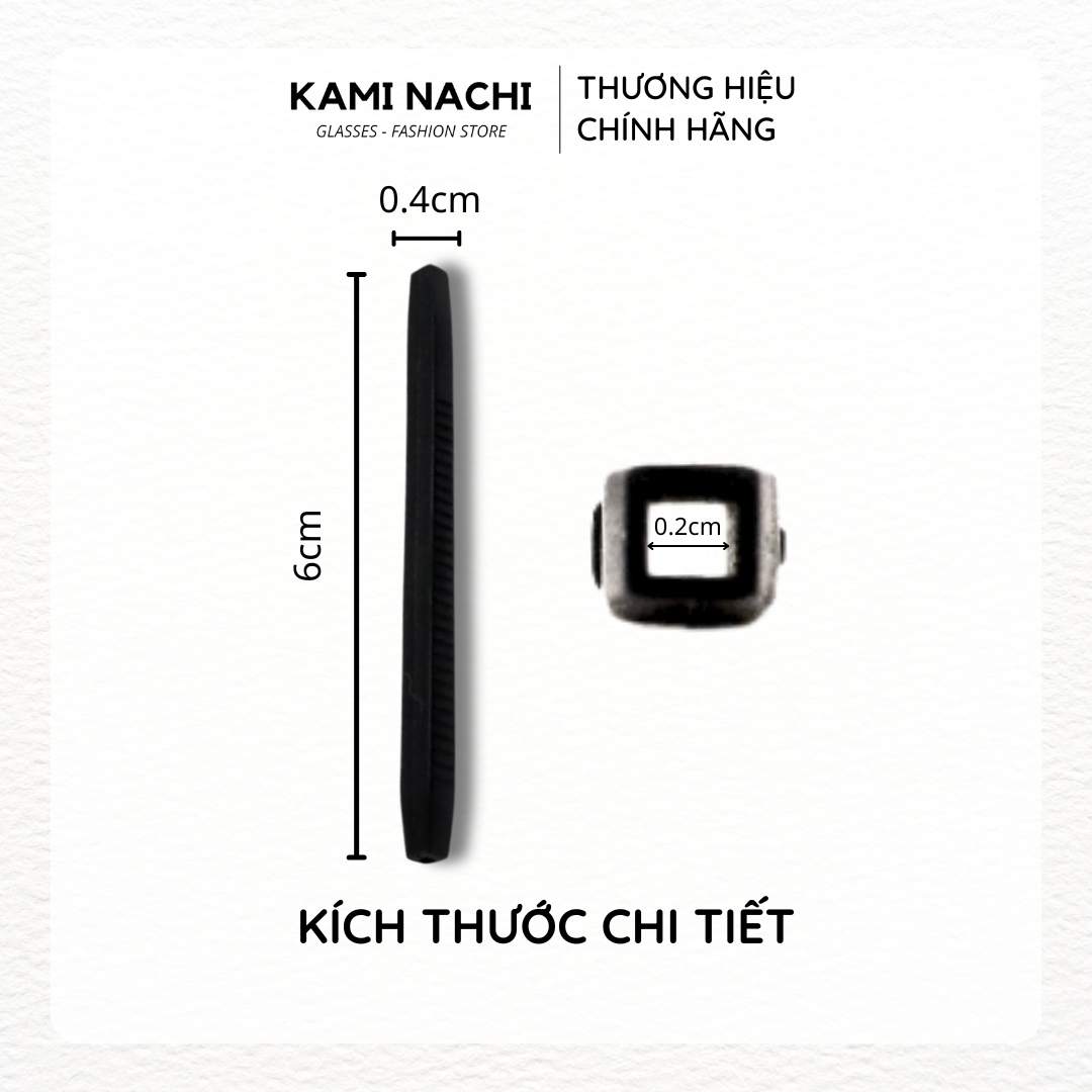 Miếng đệm làm êm tai cho kính bằng silicon siêu bền hình cây tăm chống trượt KAMI NACHI