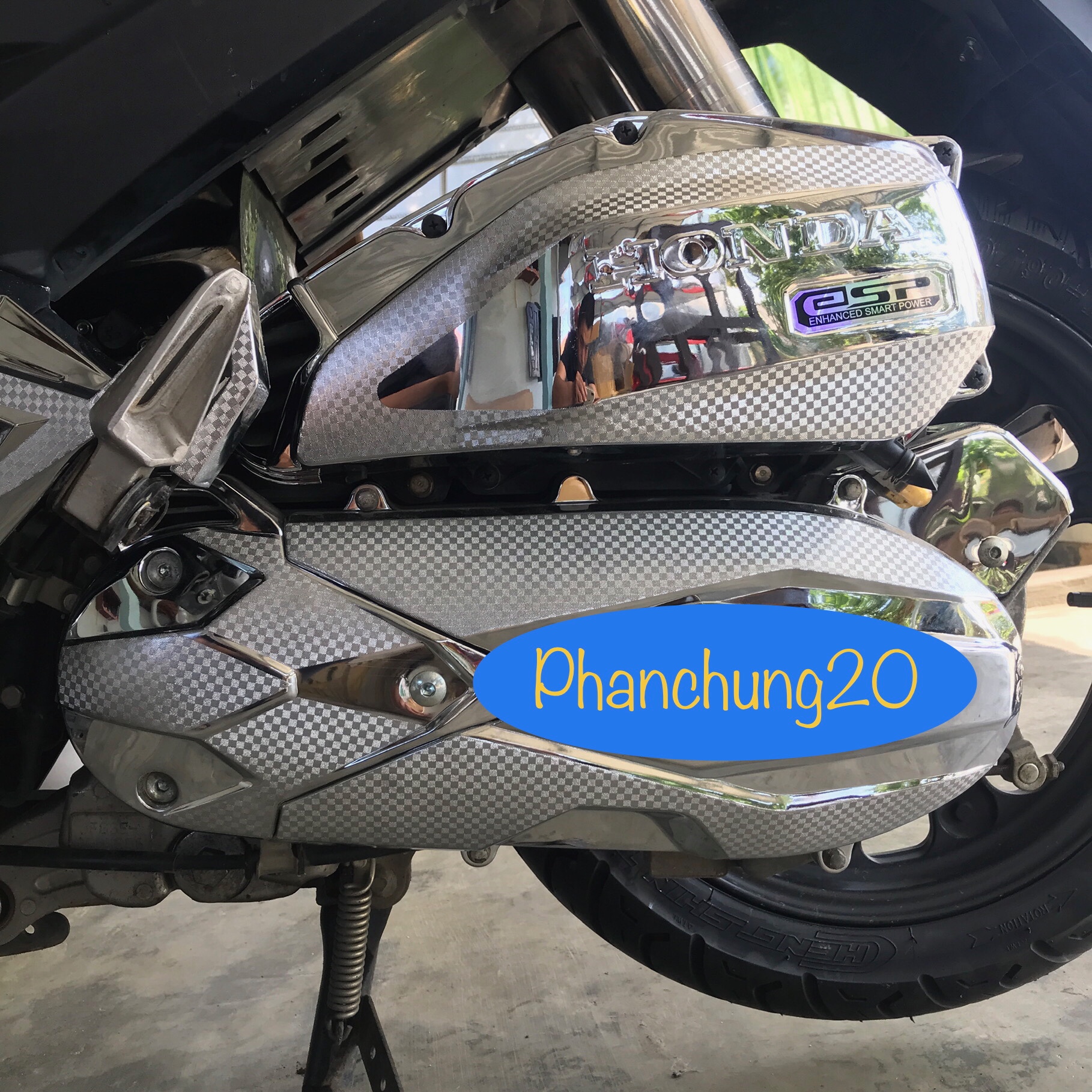 ỐP BẦU E , LỌC GIÓ DÙNG CHO ĐỜI XE AB 2016 2017 2018 2019 CROM