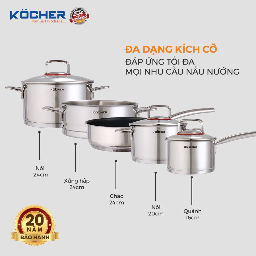 Bộ nồi Kocher BERLIN - Hàng chính hãng