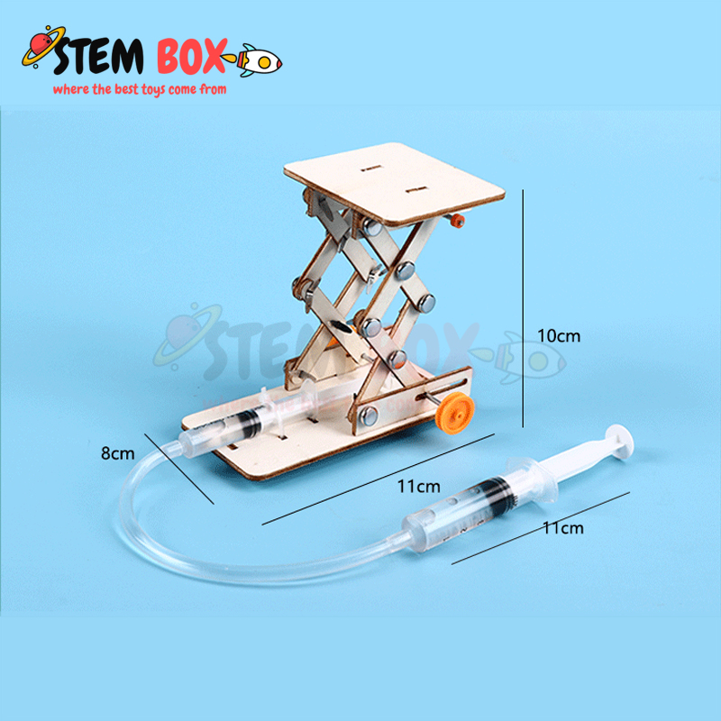 Đồ chơi STEM bộ lắp ghép xe nâng thủy lực - Trò chơi DIY STEM BOX