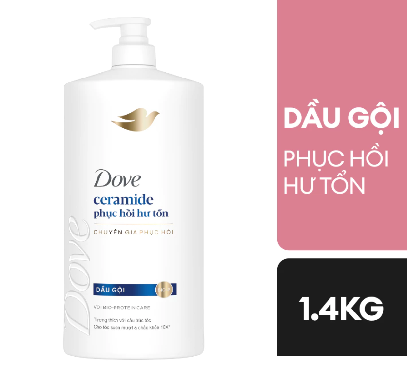 DOVE Dầu Gội CERAMIDE Phục Hồi Hư Tổn 1.4KG