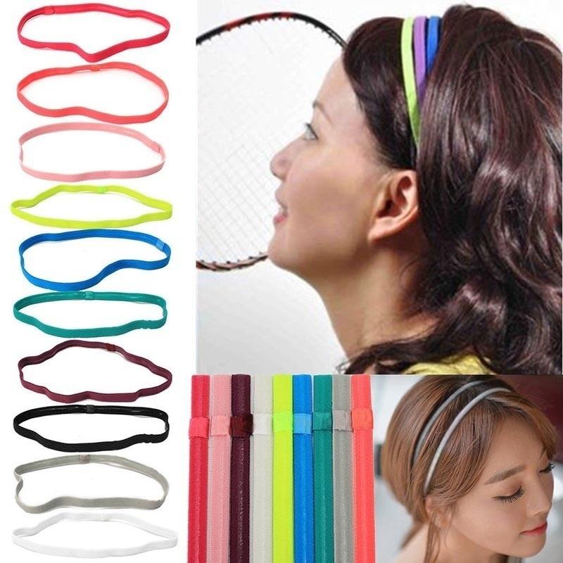 Women Stretch Sports Yoga Hairband Headband for Men Sport Running Fitness Headbands Elastic Anti-slip Sweatband Gym Headbands