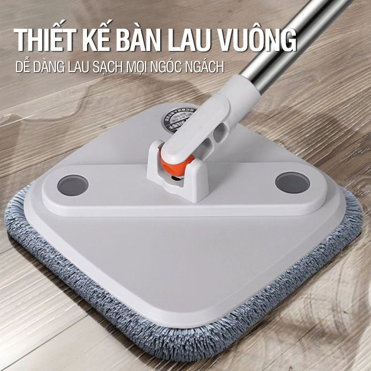 Bộ Cây Lau Nhà Tách Nước Bẩn KITIMOP N08 PRO - Thùng Lau Nhà Tự Vắt Thông Minh, Chổi Lau Nhà 360 Độ, Lau Sàn Làm Sạch