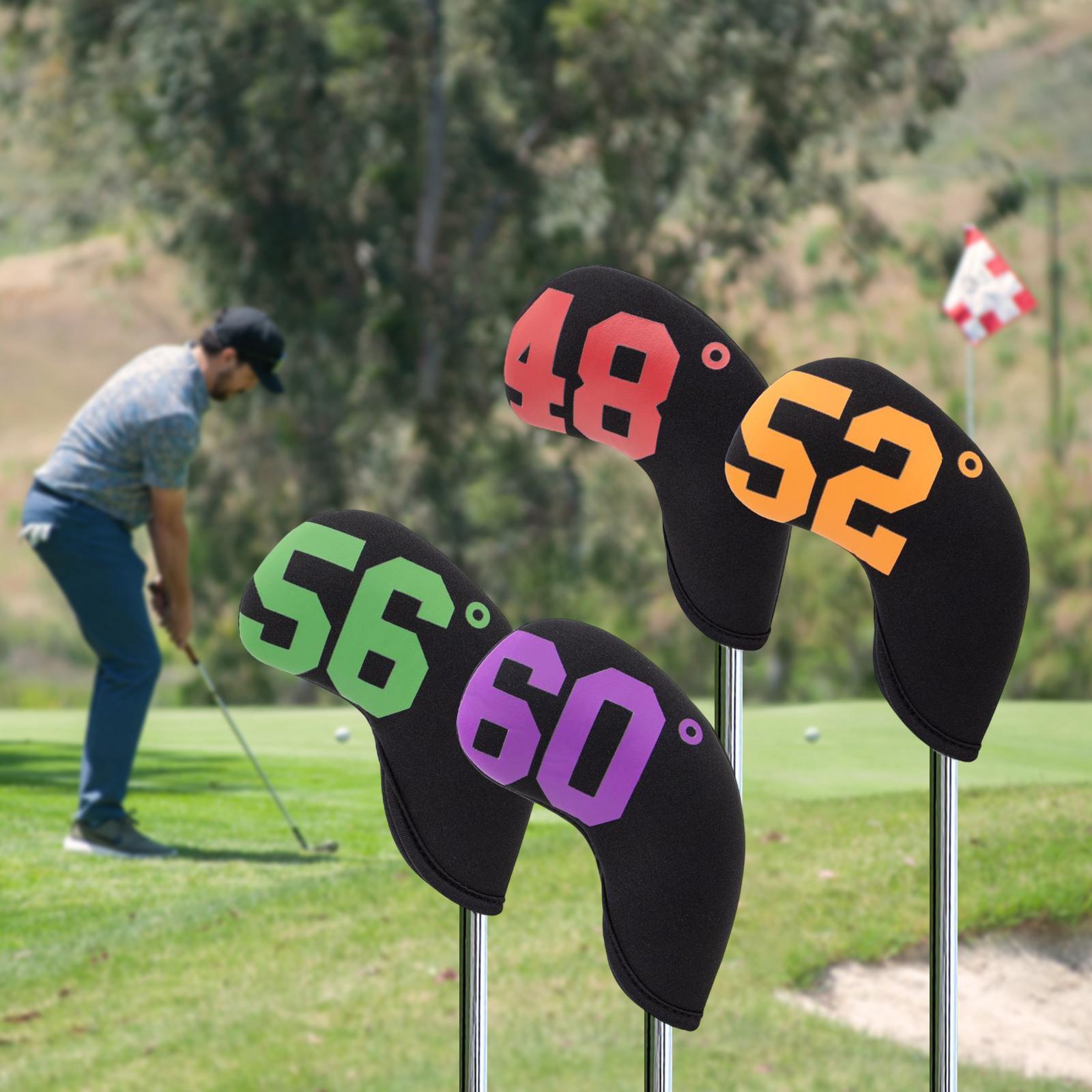 4 Pieces Golf Iron Headcover Neoprene Non Slip Club Head Covers