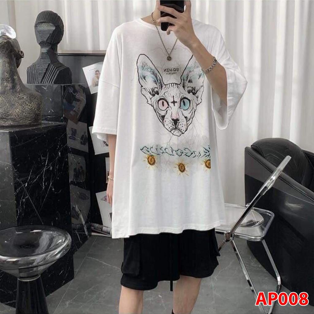 Áo thun Unisex nam nữ tay lỡ oversize phom rộng