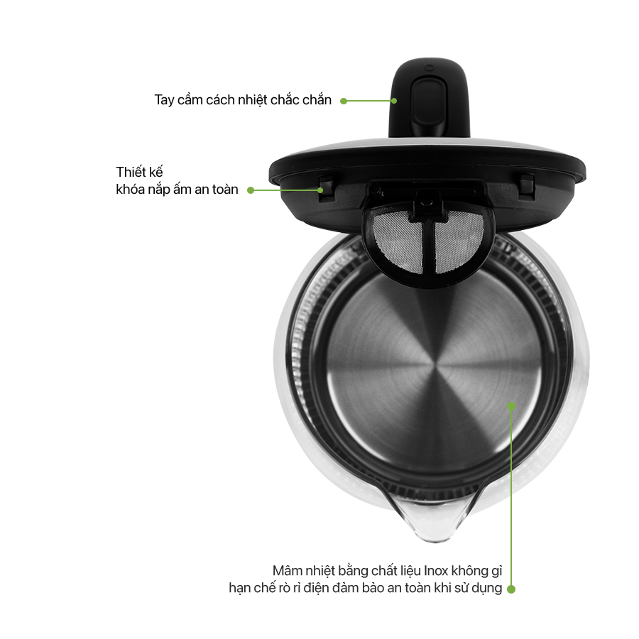 Ấm đun nước siêu tốc Elmich Smartcook ICS-3859 - Hàng chính hãng