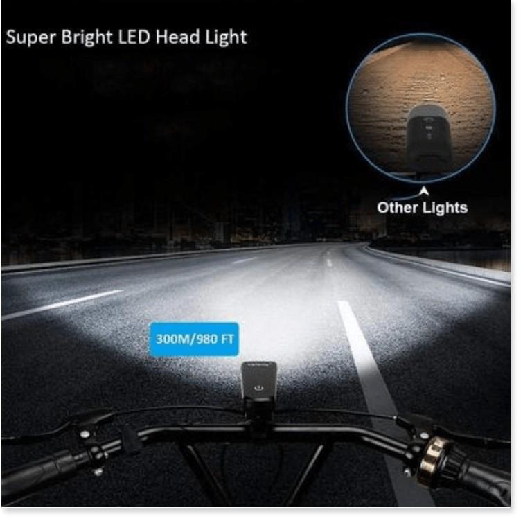 ĐÈN LED TRỢ SÁNG CHO XE MÁY XE ĐẠP 2TRONG1 chống nước Nightwave 2000mAH