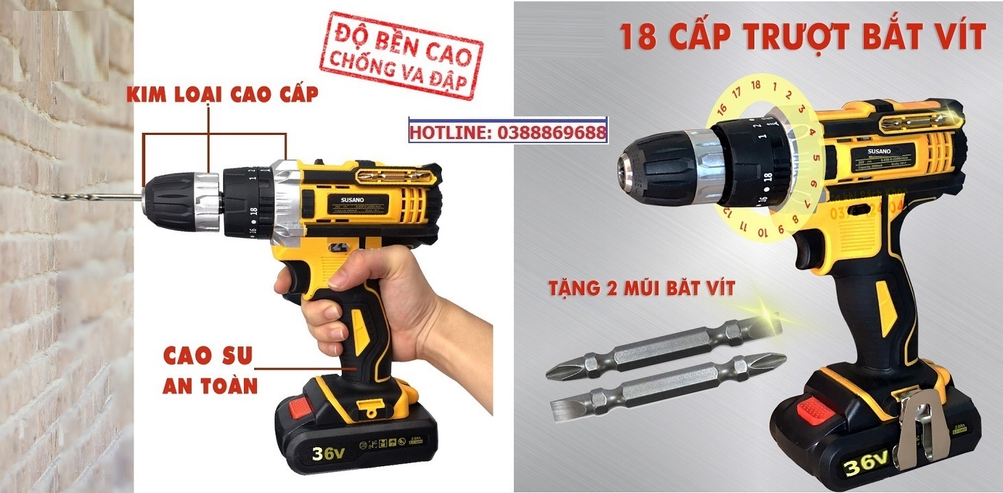 Máy Khoan Bê Tông và Bắt Vít 36V