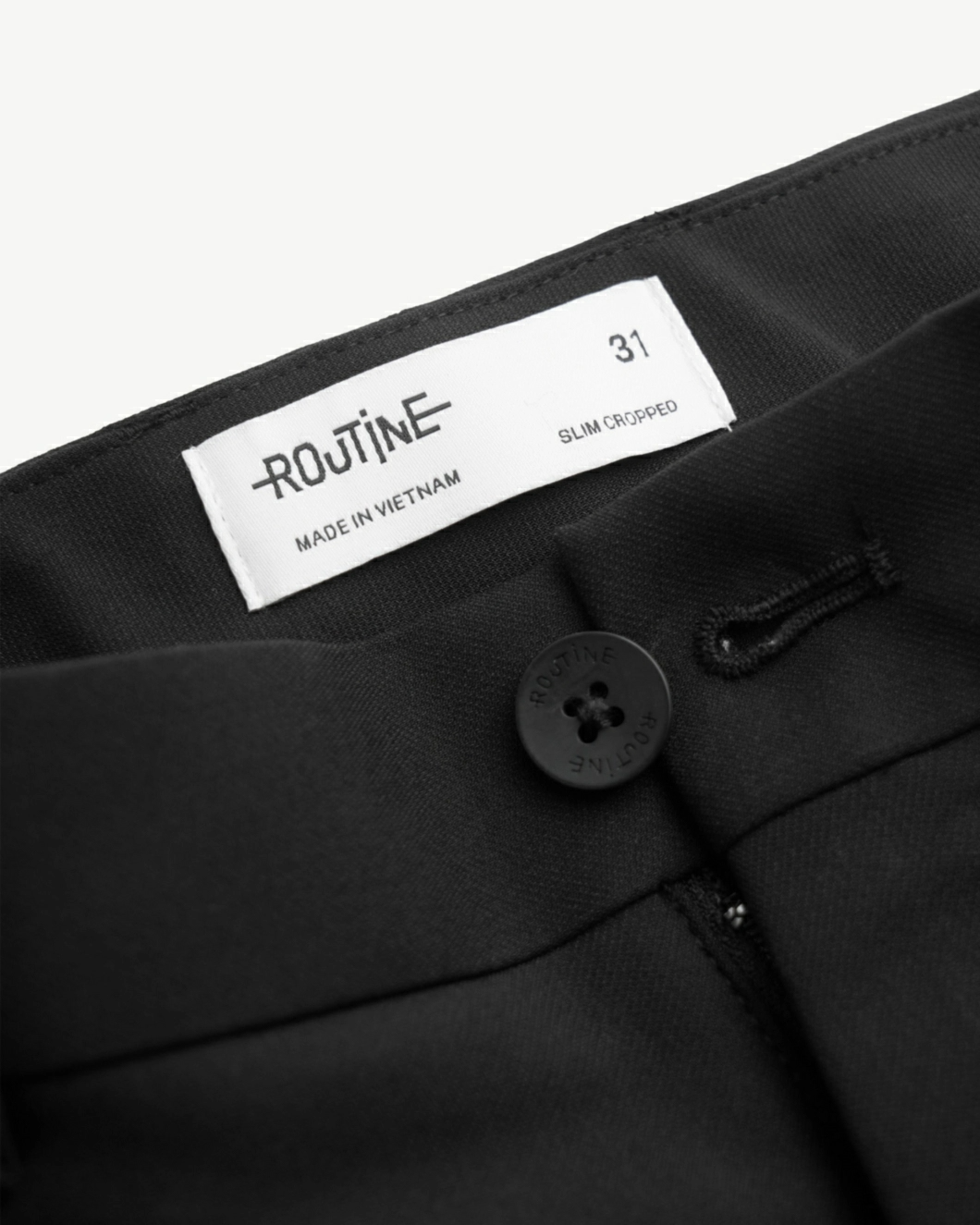 Quần Âu Nam / Quần tây nam ROUTINE Trơn gập lai Form Slim cropped 10S25PFO001 | ROUTINE CÀ MAU