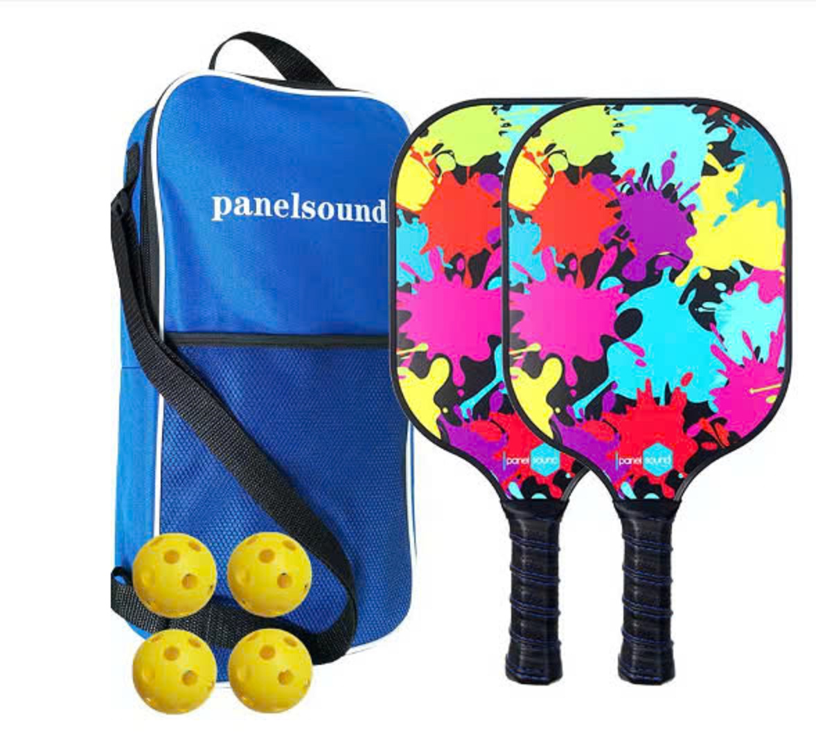 Bộ 2 Vợt Chơi Bóng Pickleball Siêu Nhẹ Và Nhanh Chóng Kèm Túi Đựng 4 Quả Bóng {gồm 4 bóng 1 túi ( 2 vợt)