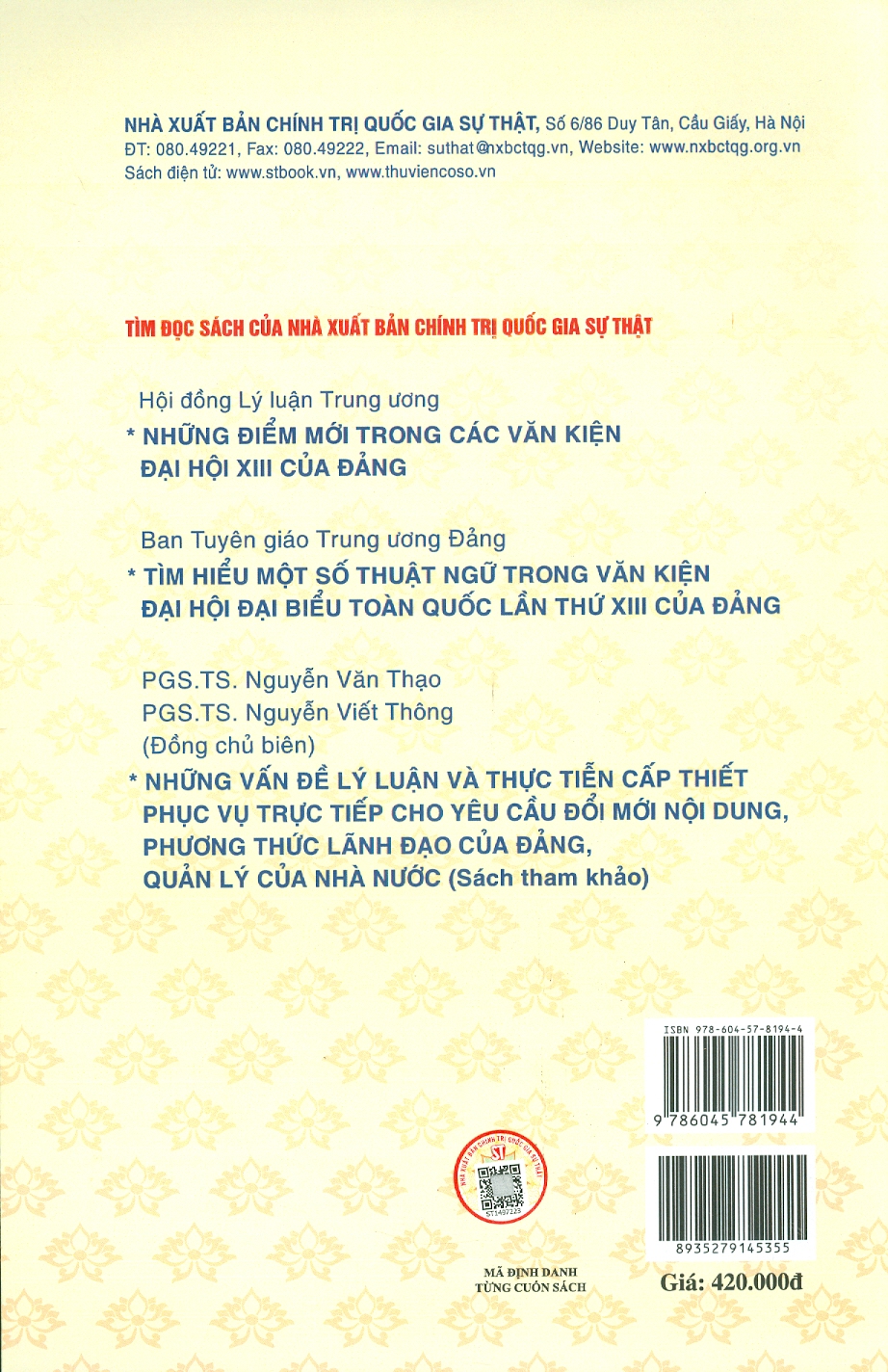 Những Vấn Đề Lí Luận Và Thực Tiễn Mới Trong Văn Kiện Đại Hội Đảng XIII Của Đảng