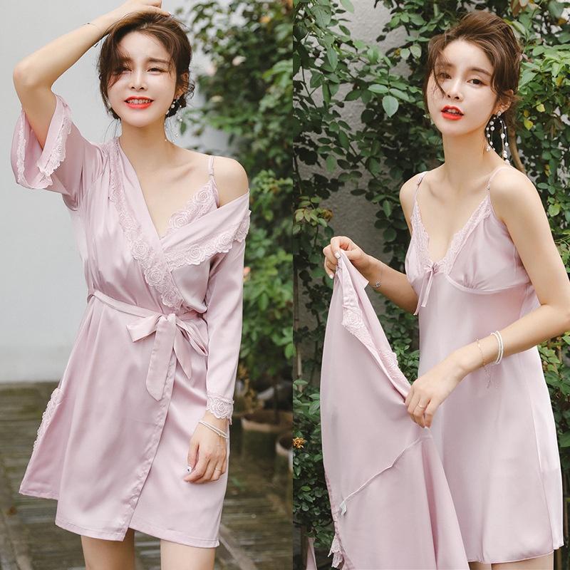 Áo choàng ngủ gợi cảm chất cao cấp mềm mịn A615-áo choàng ngủ phi lụa
