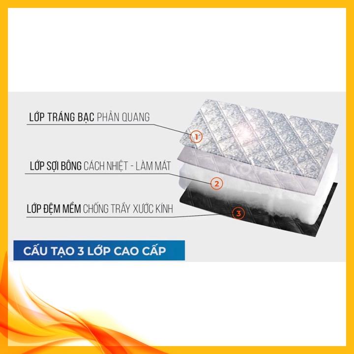 ️ Tấm che nắng kính lái ô tô sợi nhôm cách nhiệt 3 lớp 5D