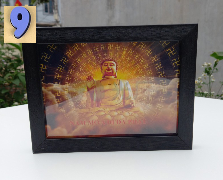 Khung tranh phật giáo để bàn - treo tường cầu bình an