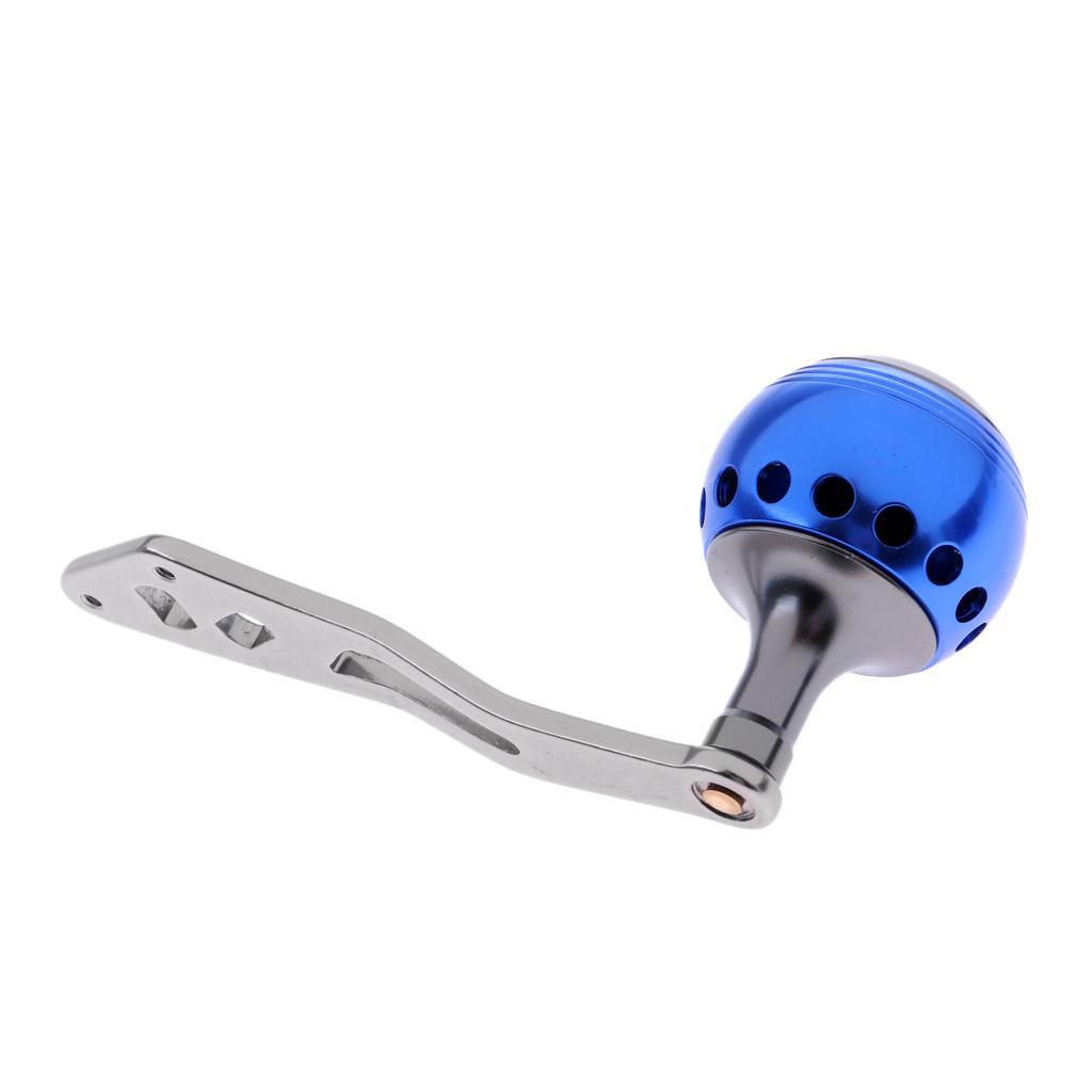 Fishing Handle Reel Single Metal Knob Replacement Reel Handle Rocker for Baitcasting Spinning Reels, 3 Colors