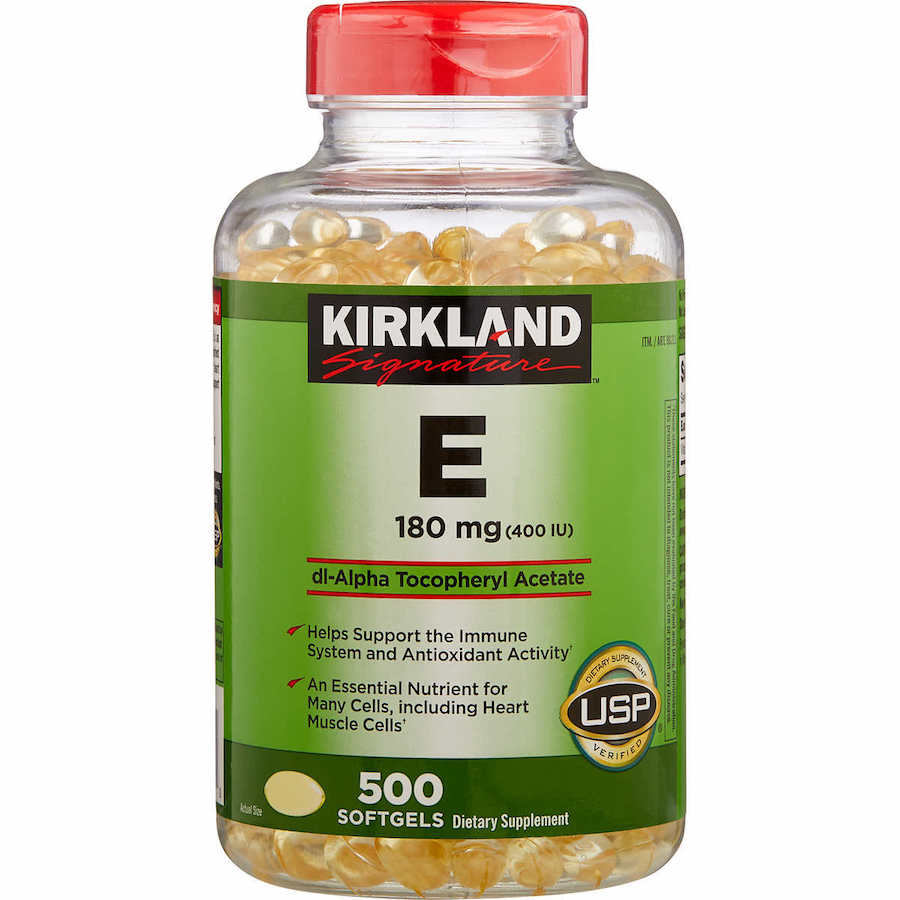 Thực phẩm bổ sung Vitamin E Thiên Nhiên 400 I.U Kirkland Signature 500 Viên Của Mỹ