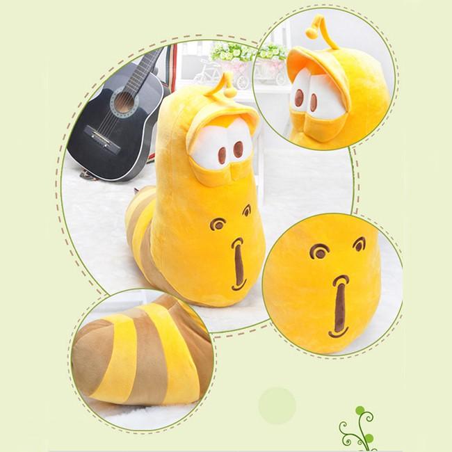 Gấu bông ấu trùng tinh nghịch – Màu vàng – Size 60 cm – Quà tặng thú nhồi bông lavar siêu dễ thương – Gối ôm sâu tinh nghịch cho bé ngủ ngon