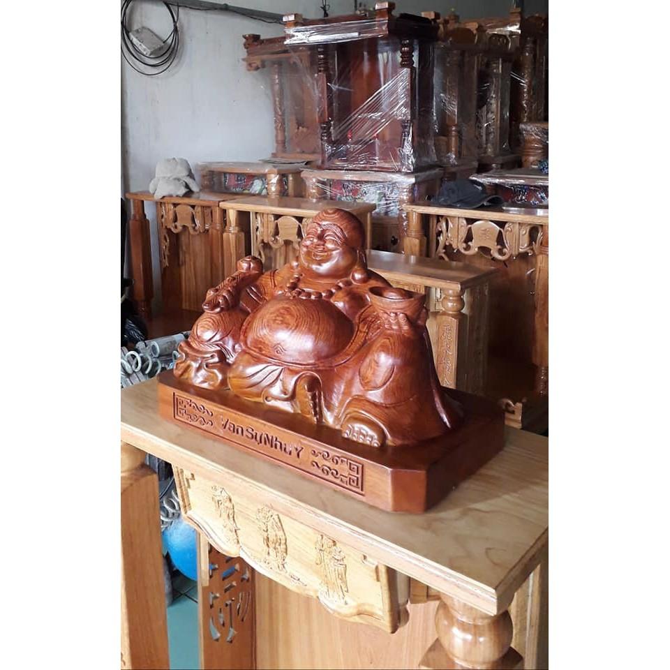 Tượng Phật Di Lạc ngồi gỗ Hương ngang 40CM TPDLH40