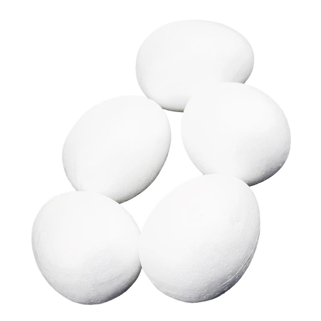 15x Large 10/14cm Foam Eggs Rabbits Blank Decorations Unfinished Ornaments