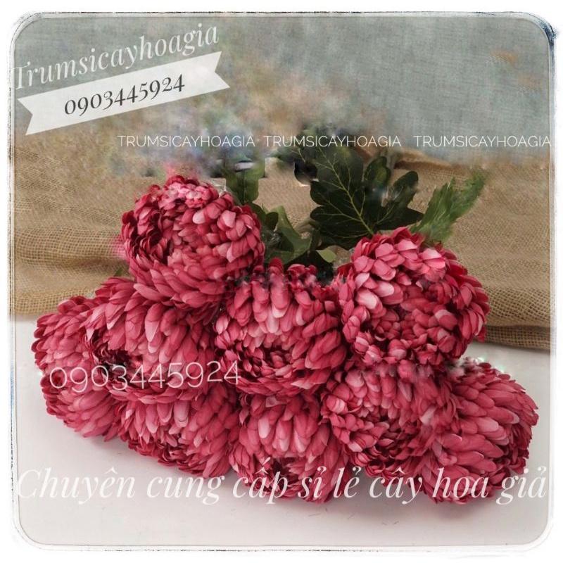 Cúc Phú Quý Đại Đoá cao cấp trang trí Decor- Hoa Giả Cao Cấp